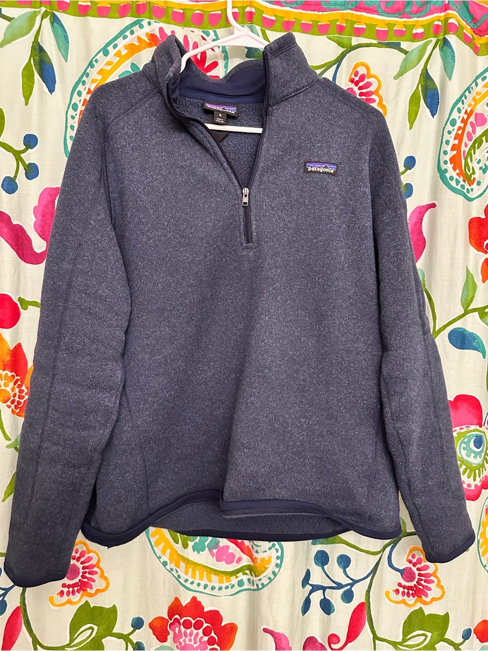 Patagonia Women's Navy Heather Quarter-Zip Pullover